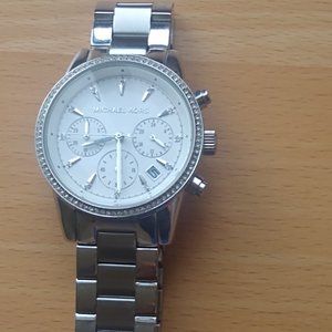 MK Kors Women Watch Ritz Stainless steel and Crystal Topring